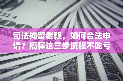 武汉司法拘留老赖，如何合法申请？搞懂这三步流程不吃亏！