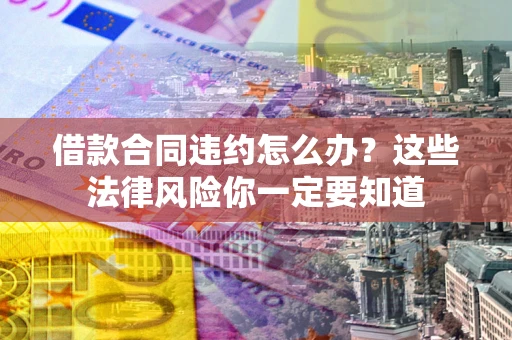 武汉借款合同违约怎么办？这些法律风险你一定要知道