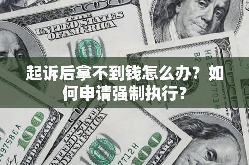 武汉起诉后拿不到钱怎么办？如何申请强制执行？