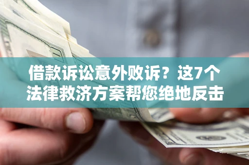 武汉借款诉讼意外败诉？这7个法律救济方案帮您绝地反击！