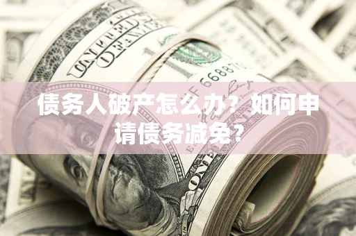 武汉债务人破产怎么办？如何申请债务减免？