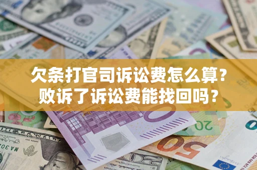 武汉欠条打官司诉讼费怎么算？败诉了诉讼费能找回吗？