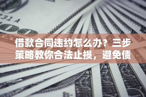 武汉借款合同违约怎么办？三步策略教你合法止损，避免债务危机升级