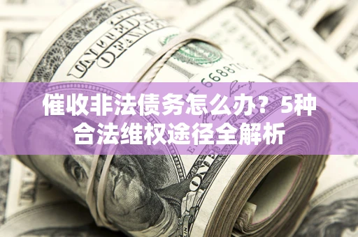武汉催收非法债务怎么办？5种合法维权途径全解析